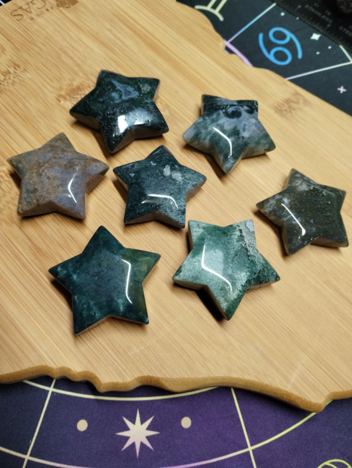 Moss Agate Stars ⭐️