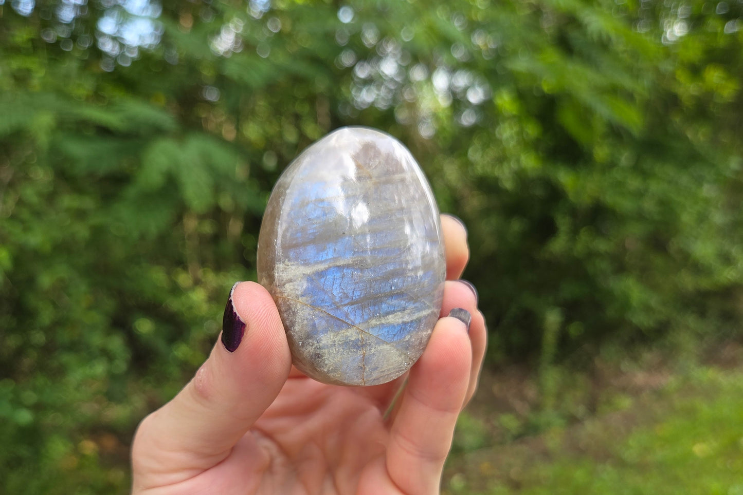 Blue Moonstone Palm Stones
