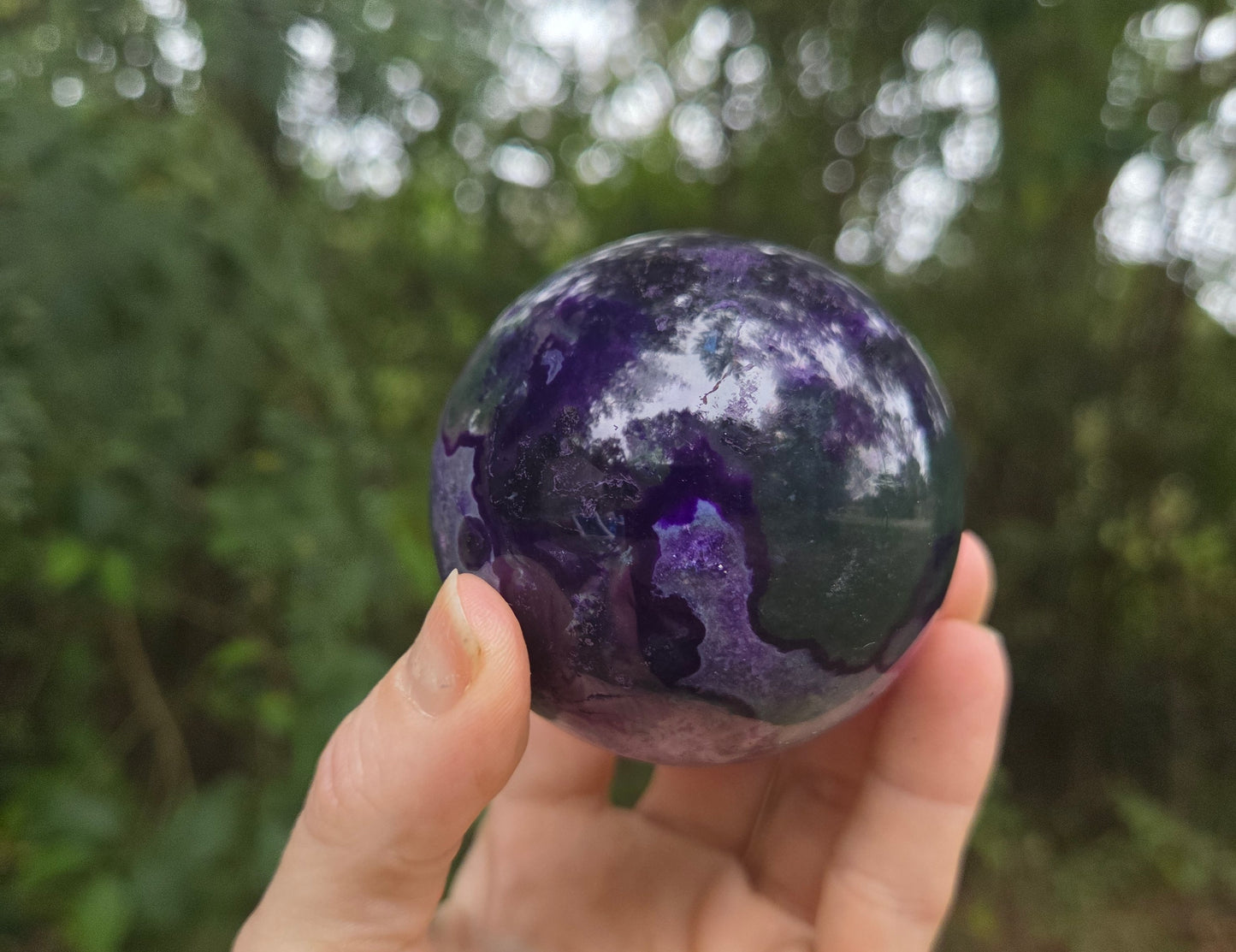 Purple Moss Agate Sphere #2