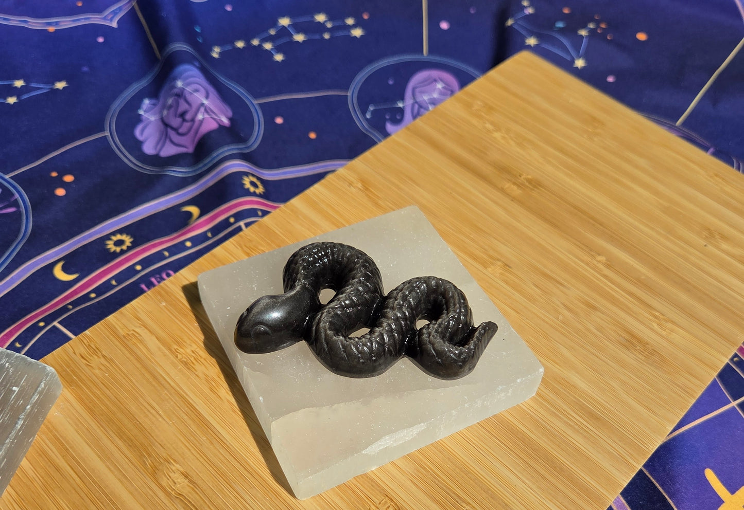 Silver Sheen Obsidian Snake