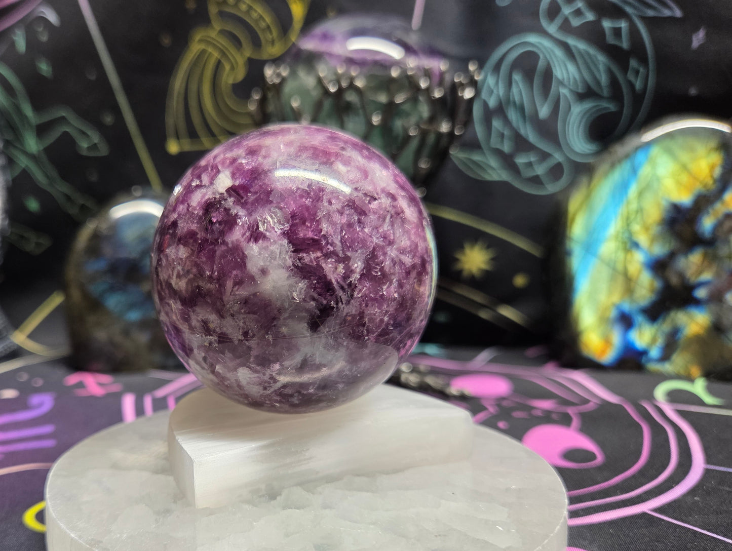Lepidolite Sphere