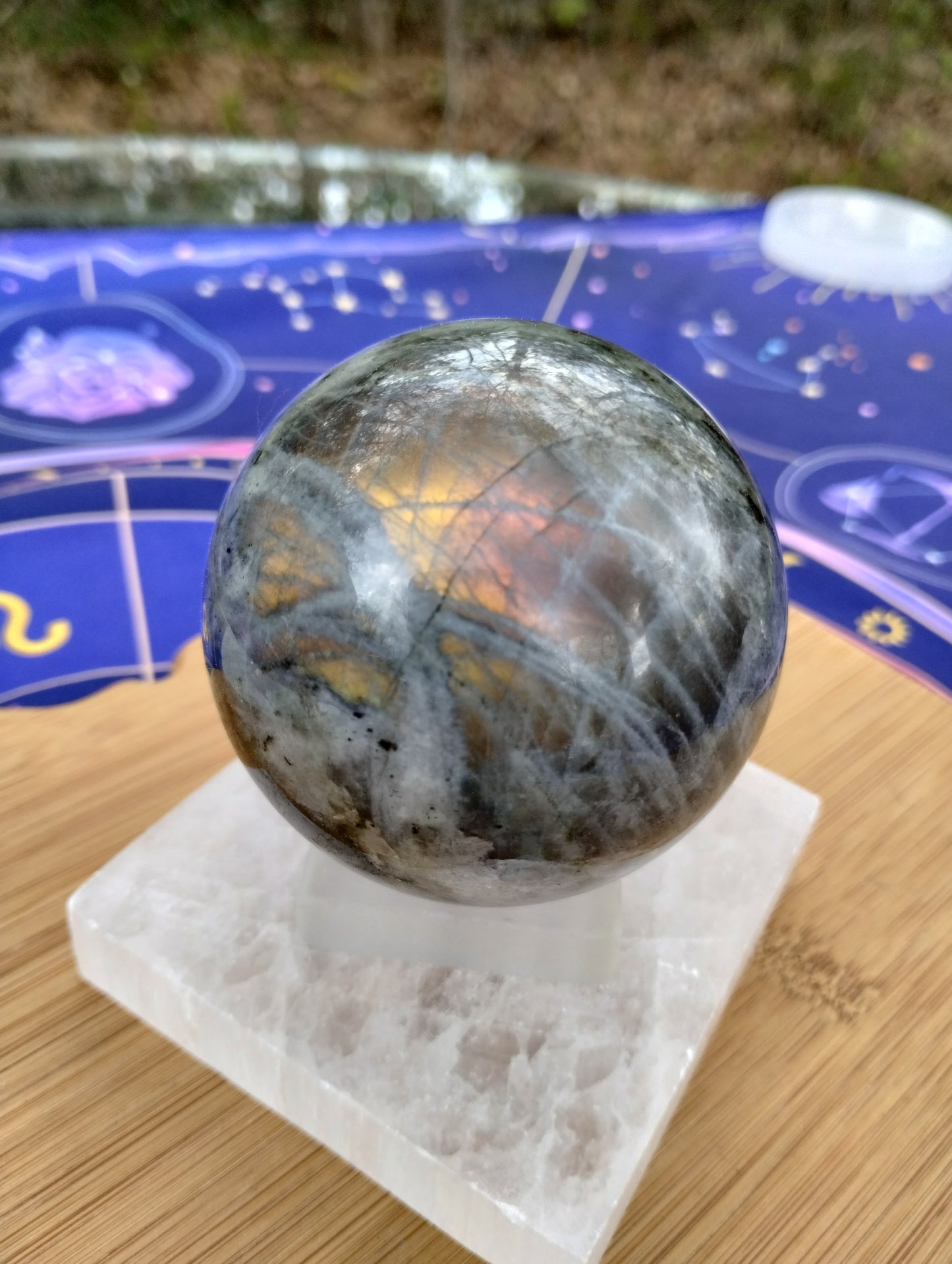 Purple Labradorite Sphere