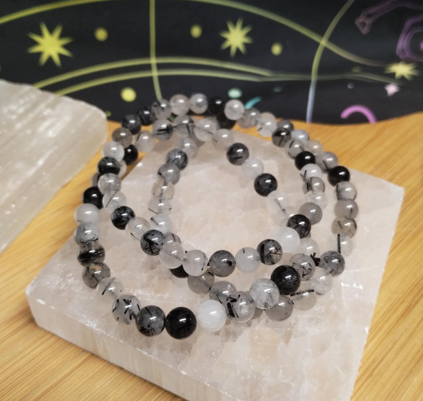 Black Rutilated Quartz Bracelets