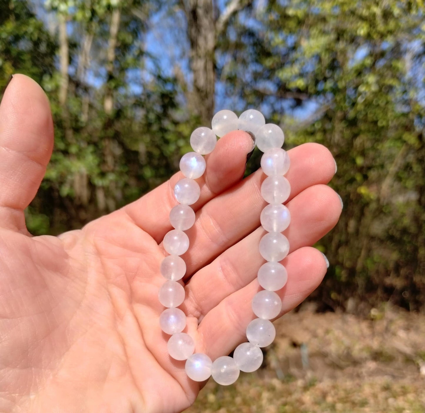 White Moonstone ๐ Bracelets