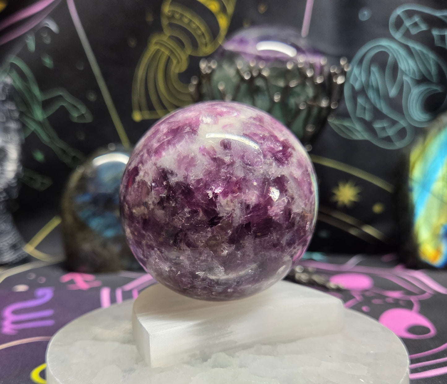Lepidolite Sphere