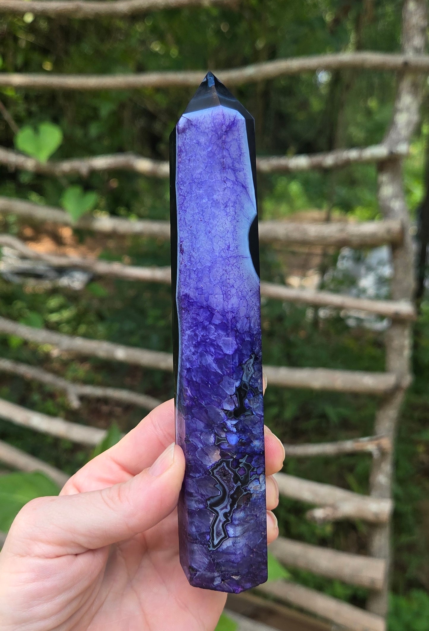 Purple & Black Sardonyx Tower