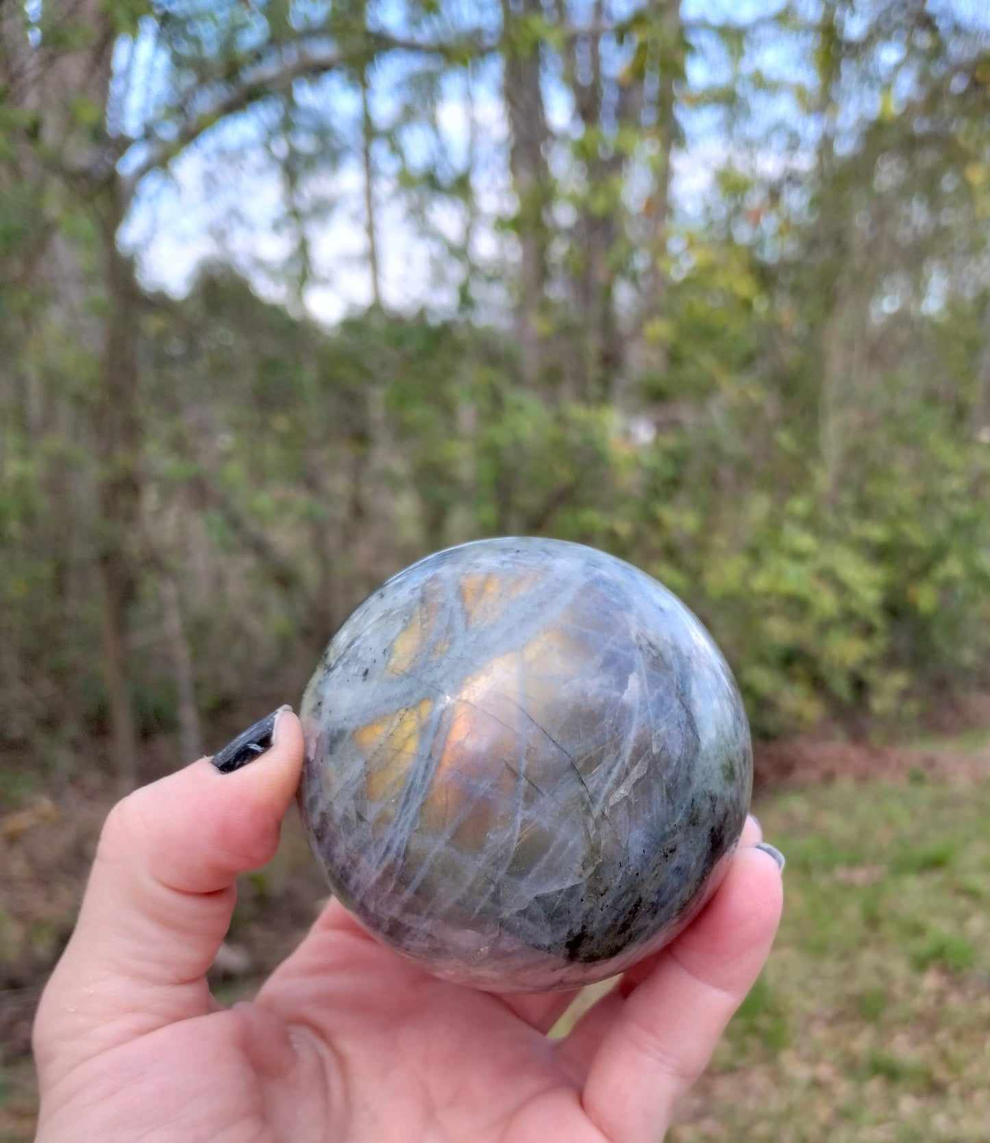 Purple Labradorite Sphere