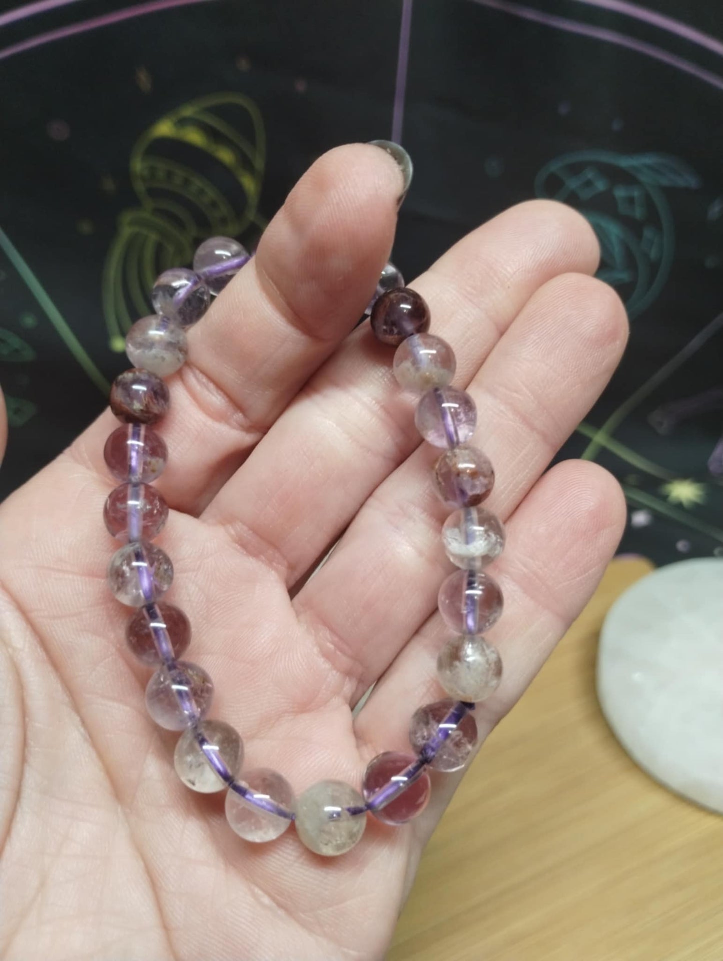 Purple Garden Quartz Crystal Bracelets