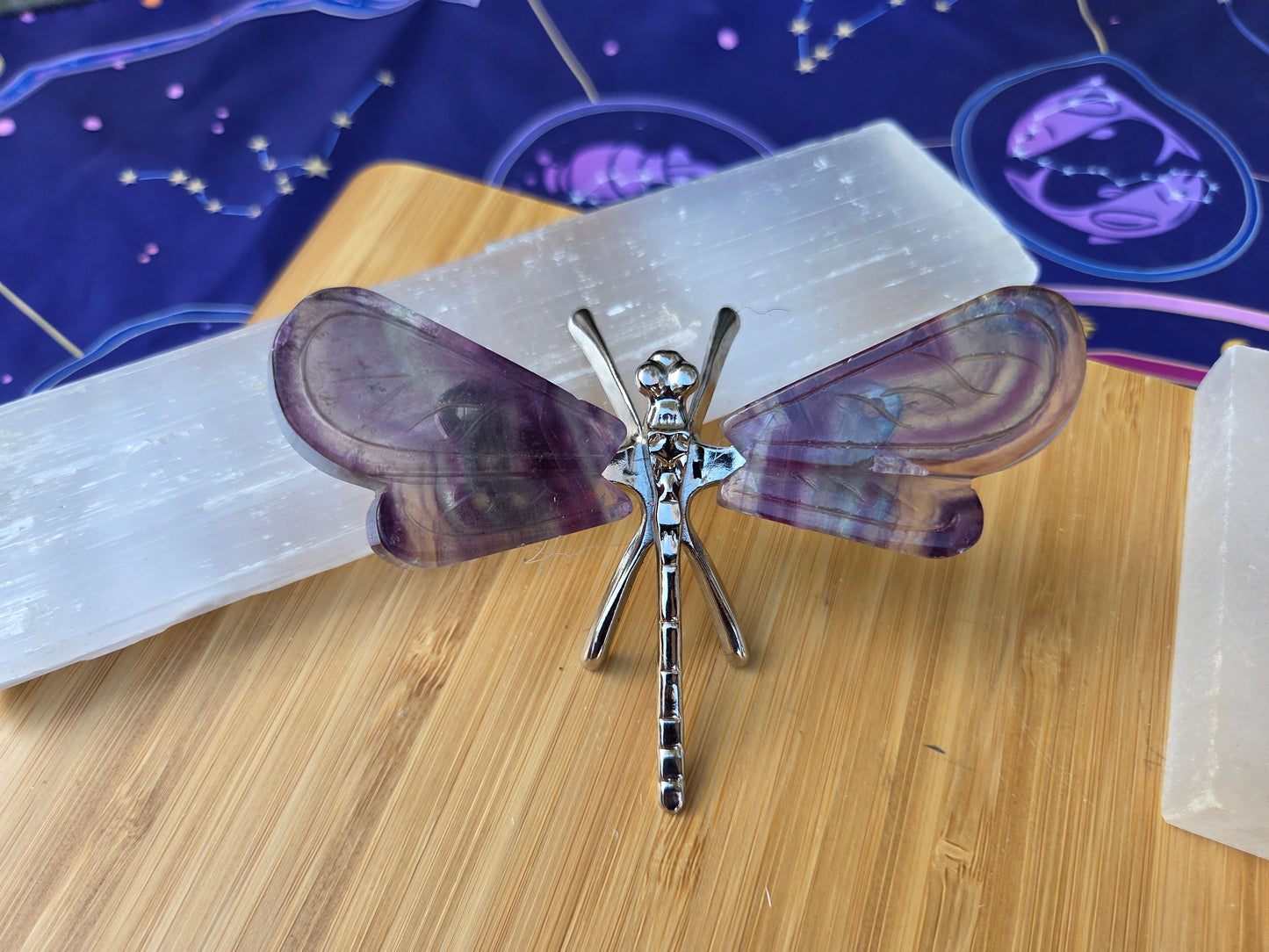 Rainbow 🌈 Flourite Dragonfly