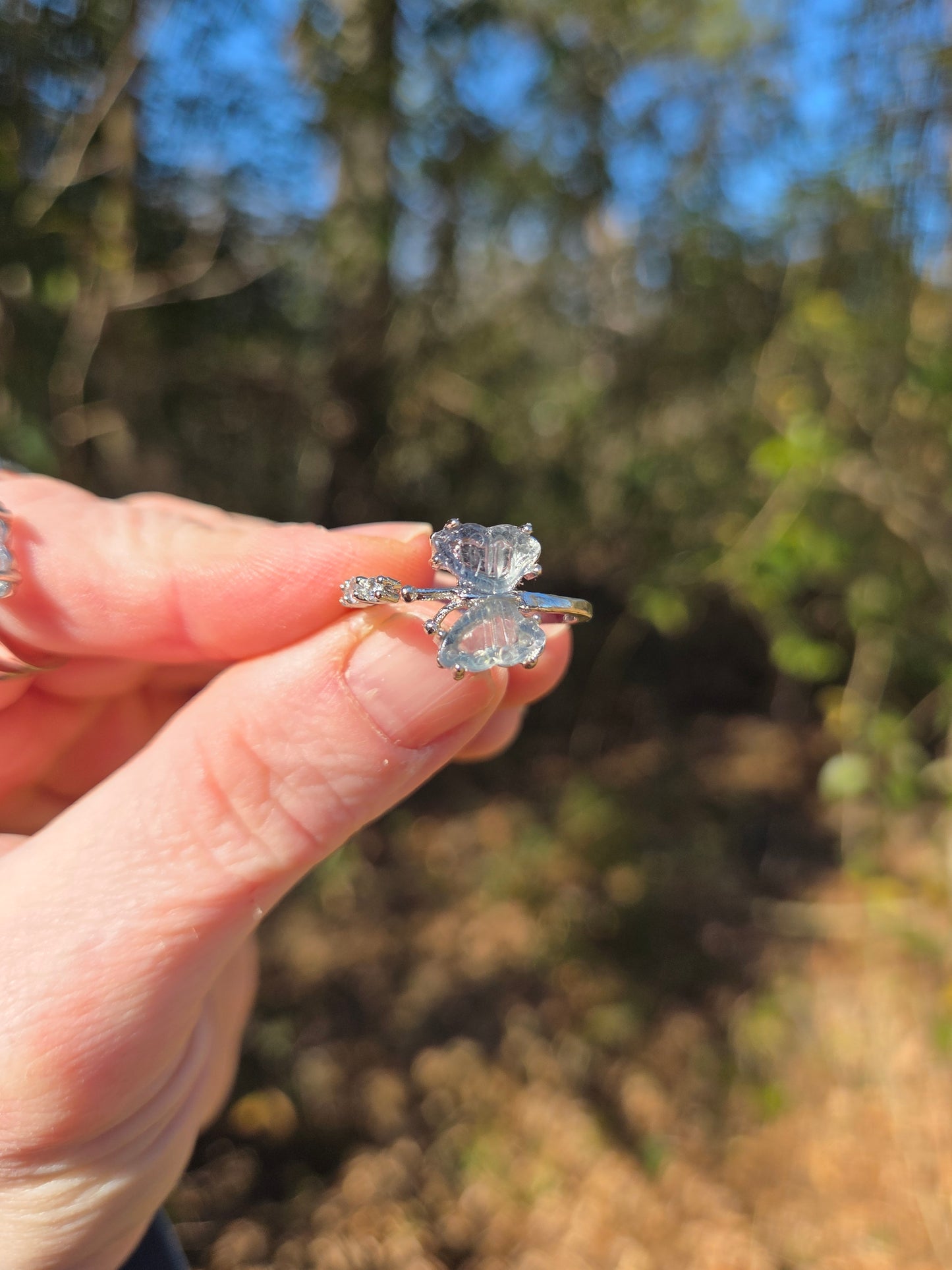 Blue Fluorite Butterfly 🦋 Ring