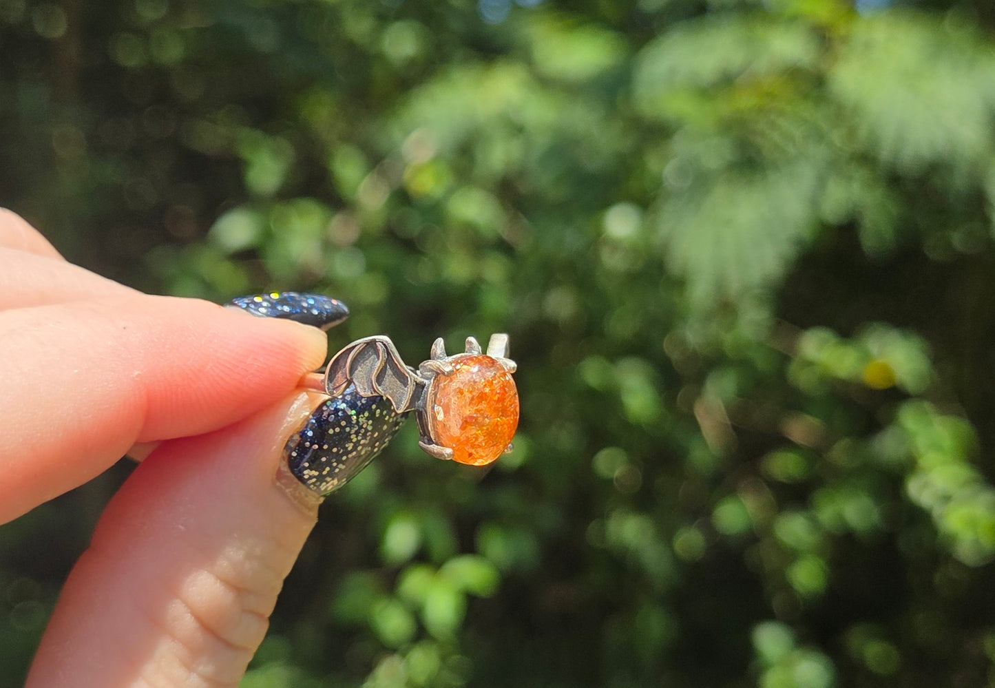 Sunstone ☀️ Bat Ring