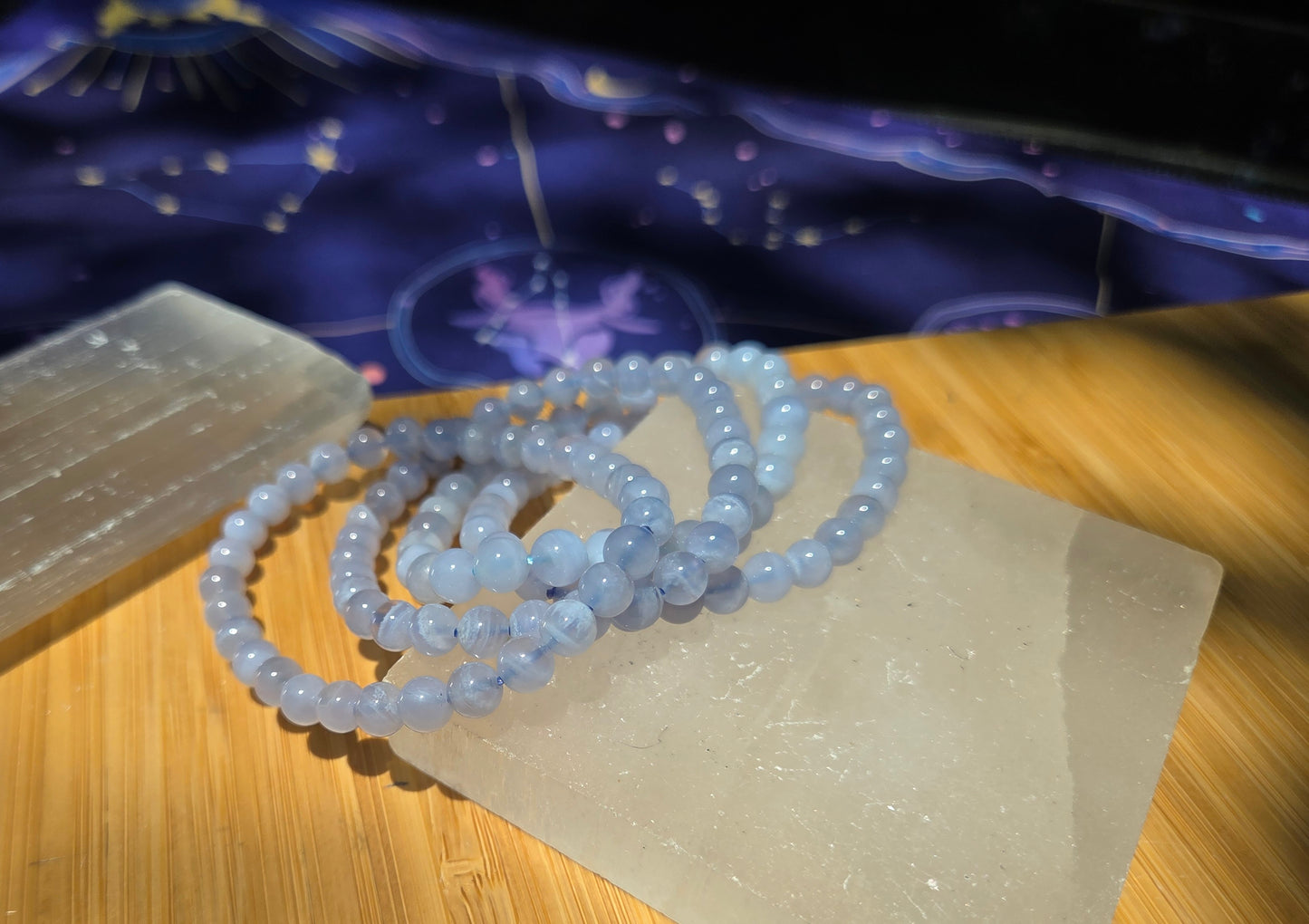 Blue Lace Agate Bracelets - High Quality