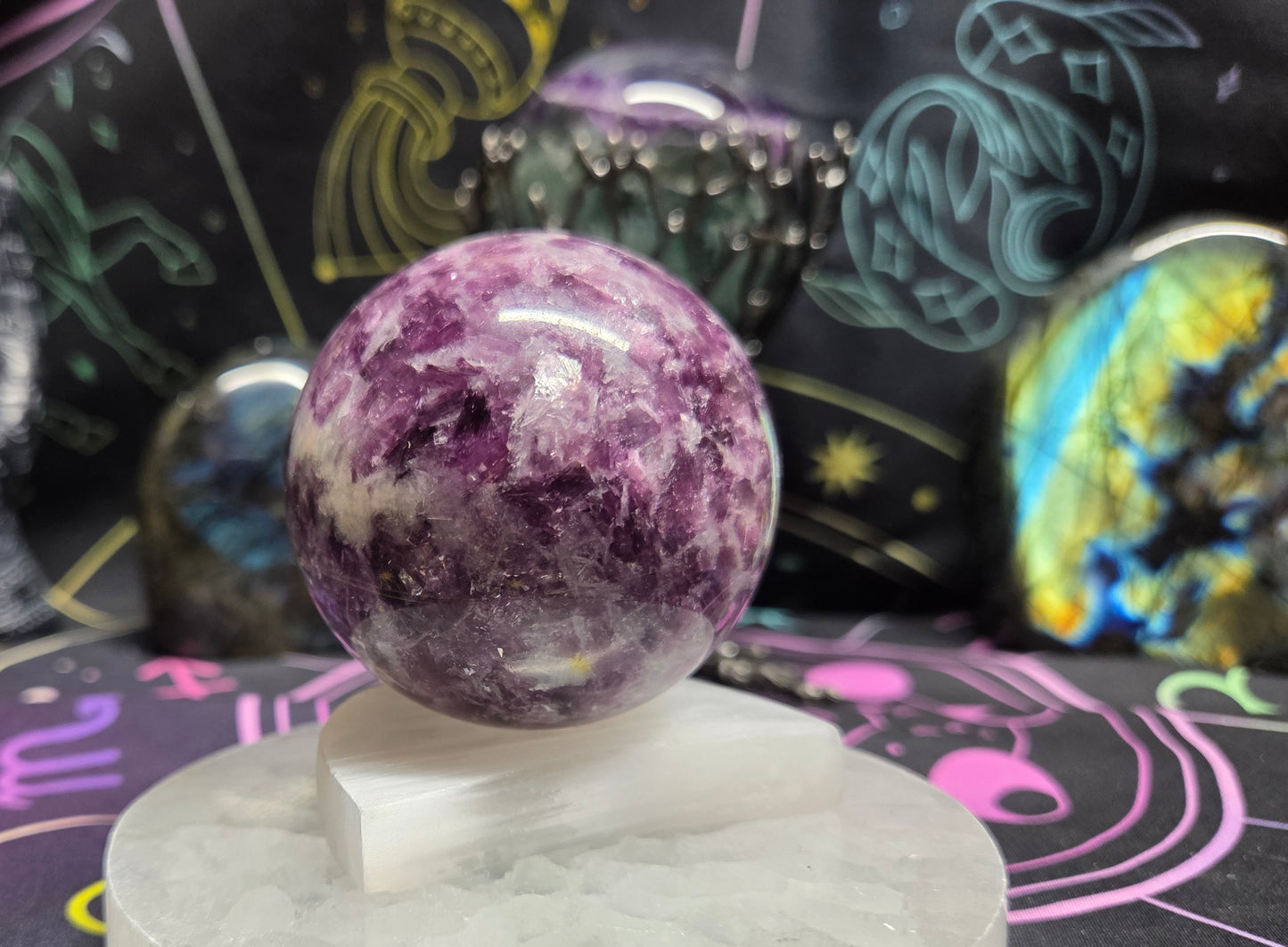 Lepidolite Sphere