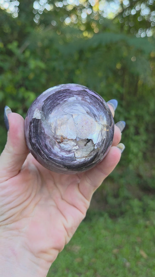 Gem Lepidolite Sphere💫