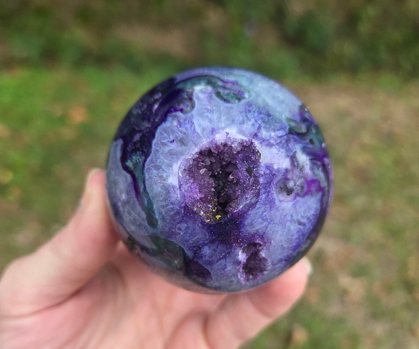 Purple Moss Agate Sphere #2