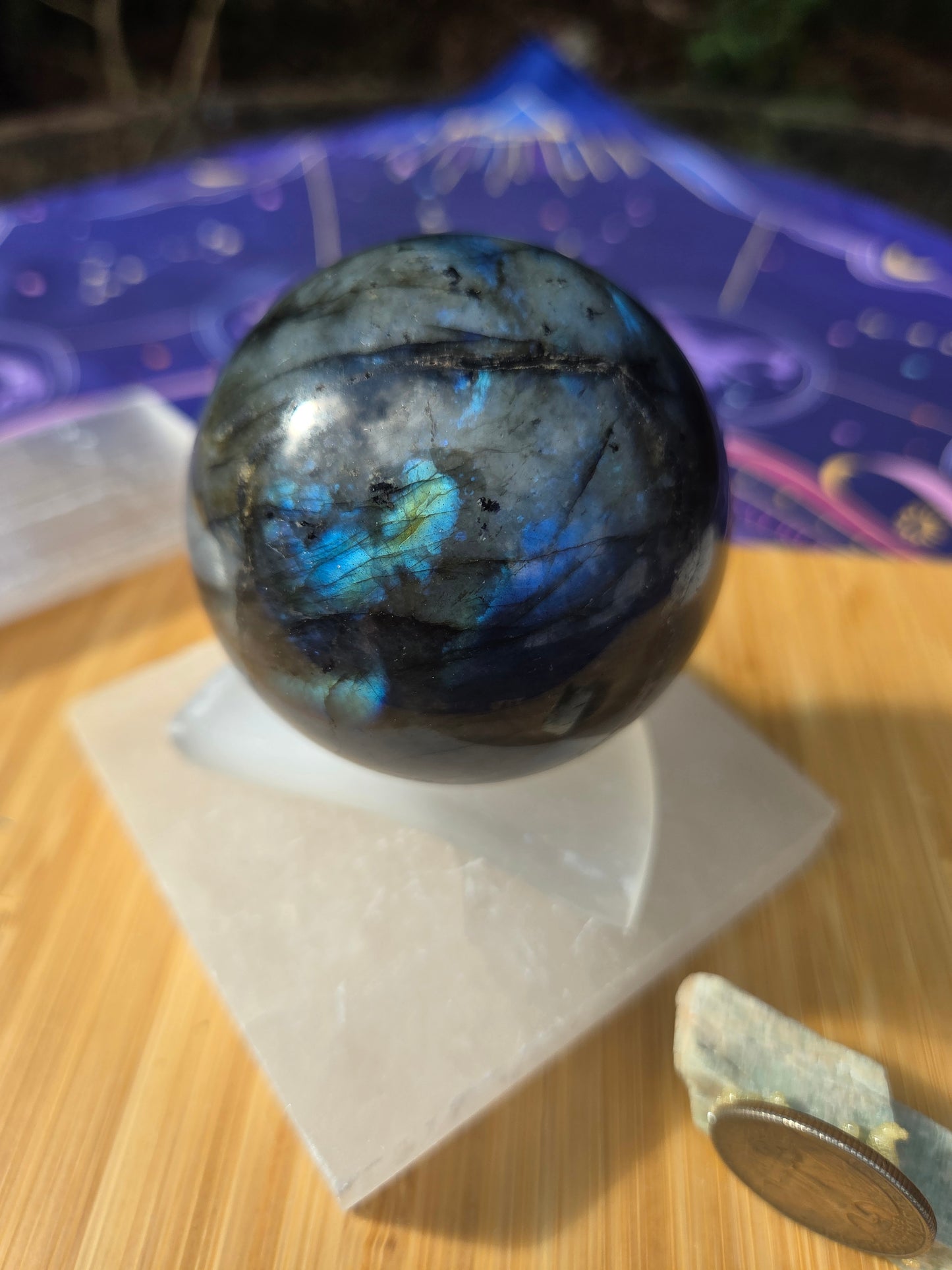 Flashy Labradorite Sphere!!!