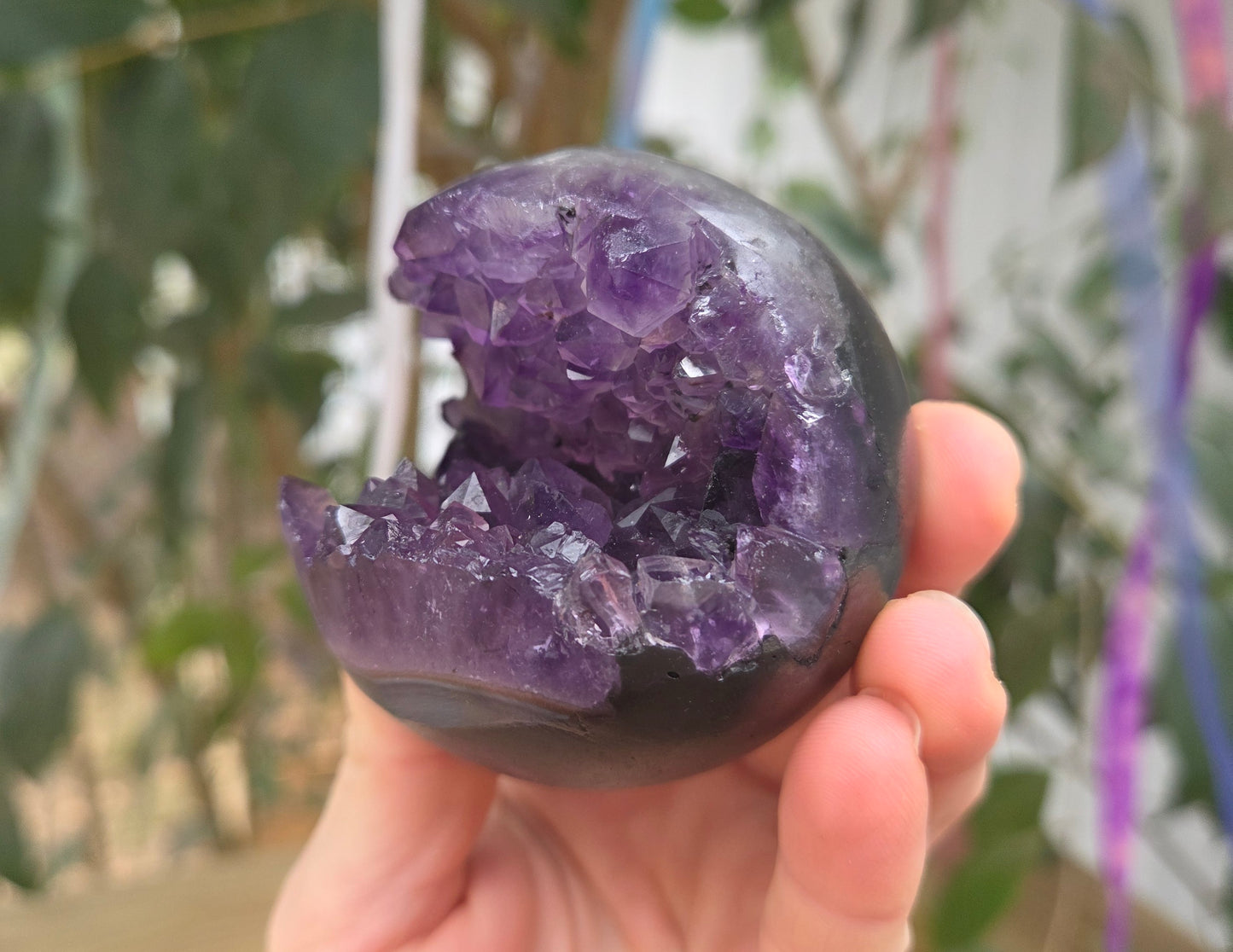 Open- faced Amethyst Sphere
