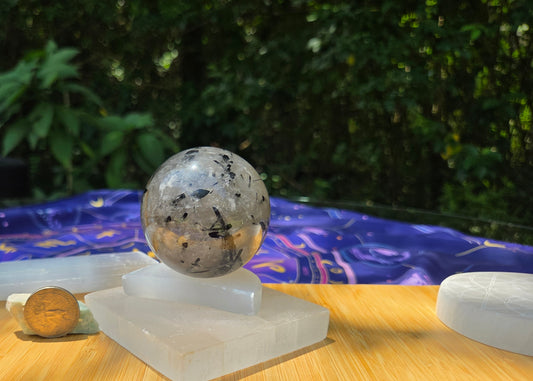Black Rutilated Quartz Sphere