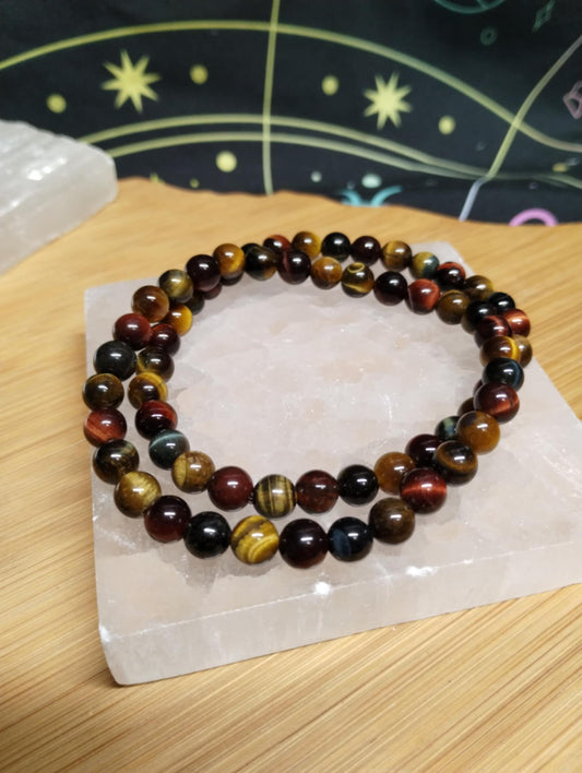 Tigers Eye Trio Crystal Bracelet