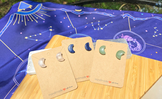 Crystal Moon Earrings