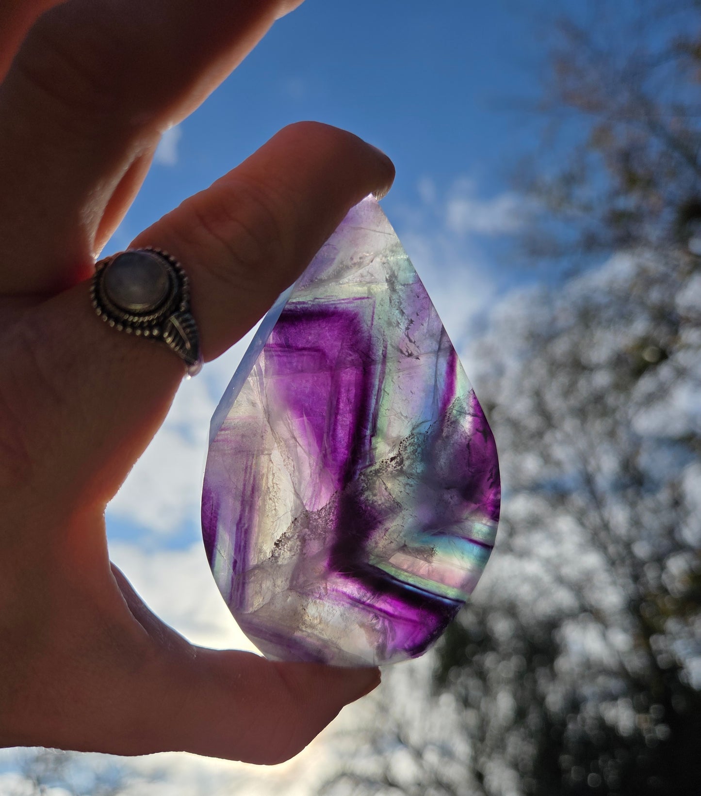 🌈 Rainbow Fluorite Ornament 🌈