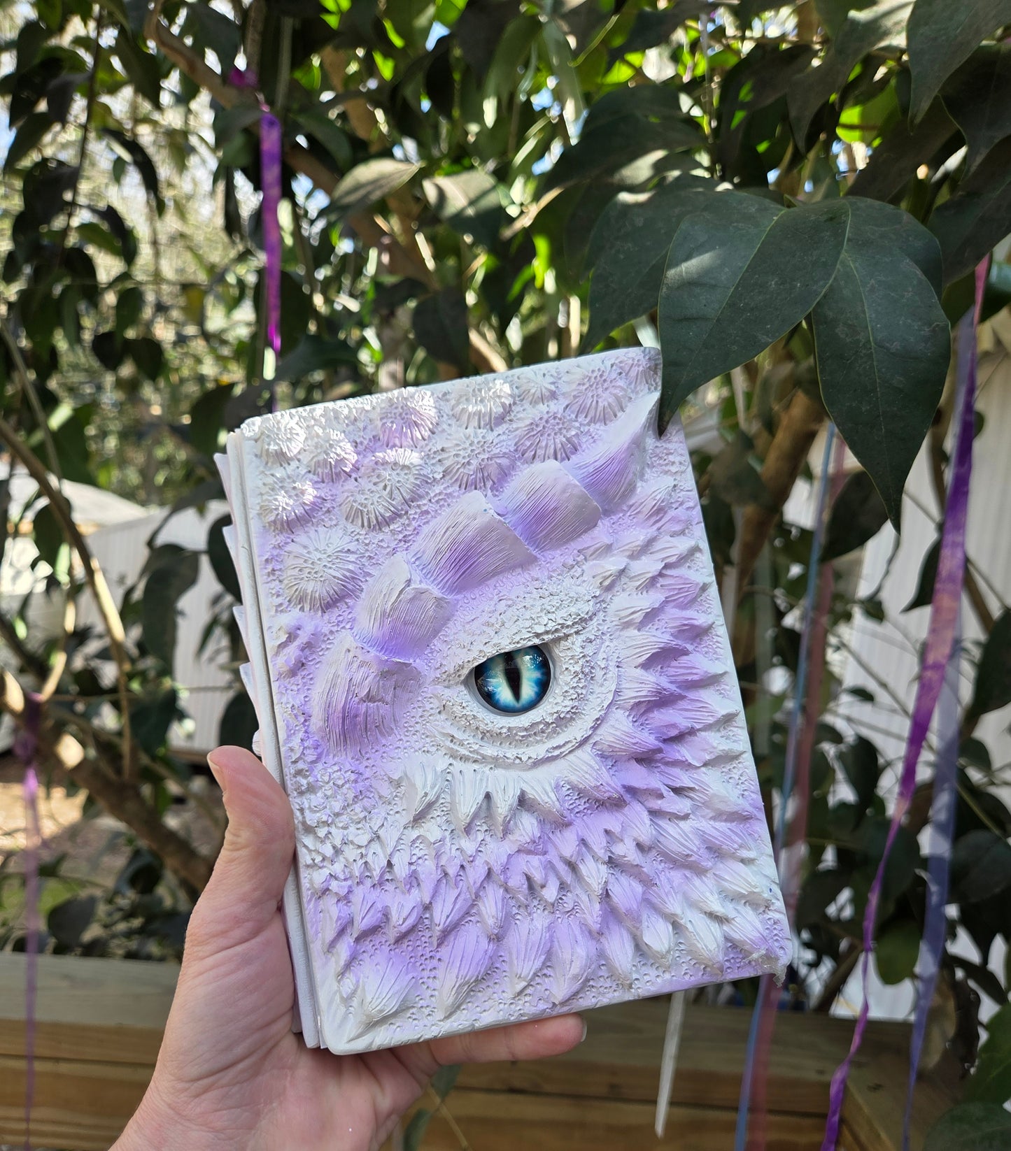 The White & Purple Dragon - Hardcover Journal 📖