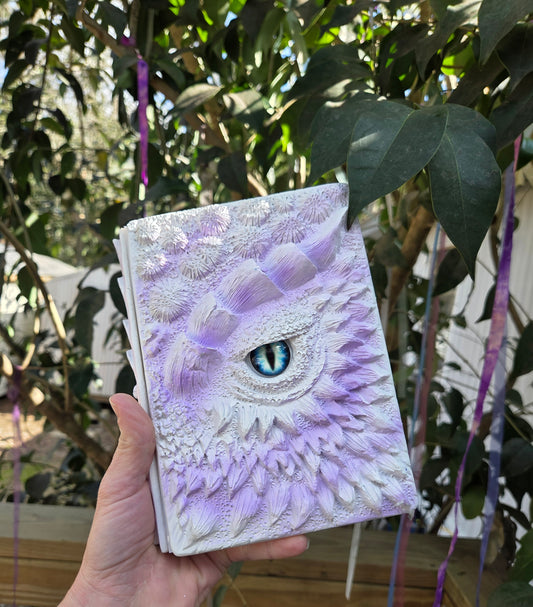 The White & Purple Dragon - Hardcover Journal 📖