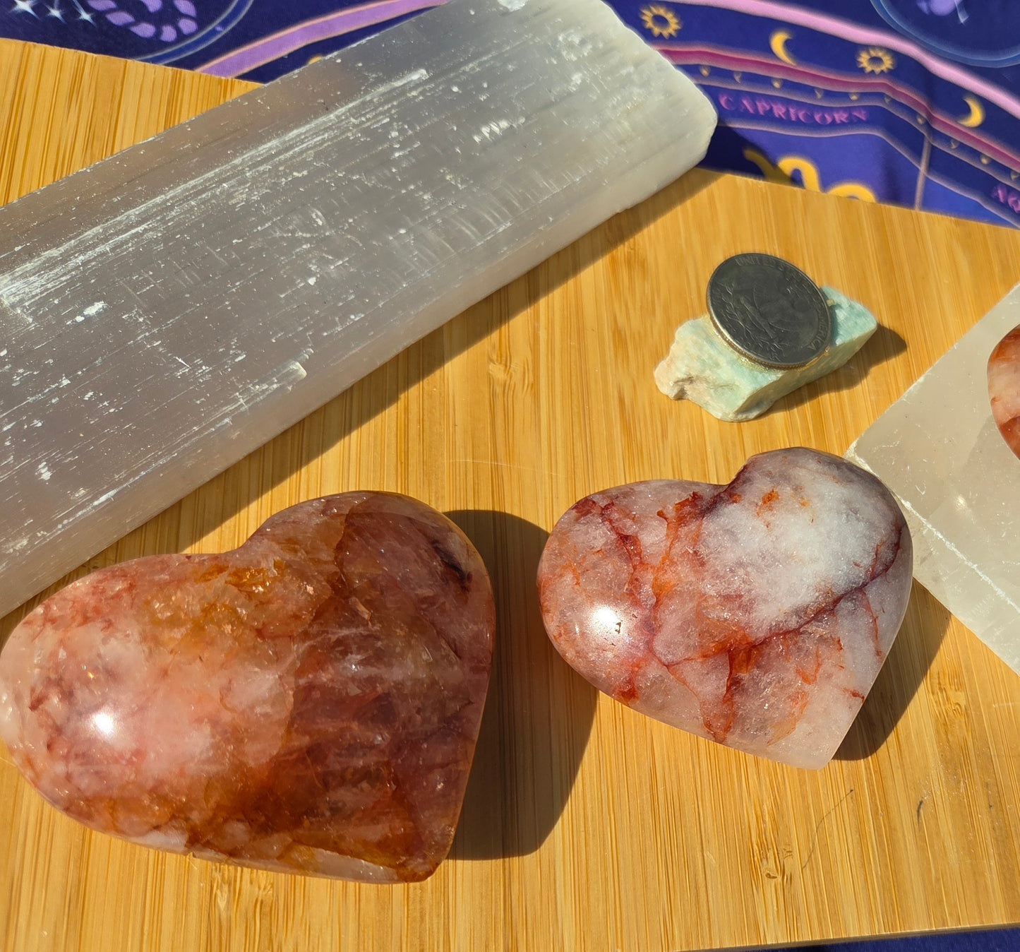 Fire 🔥 Quartz Hearts