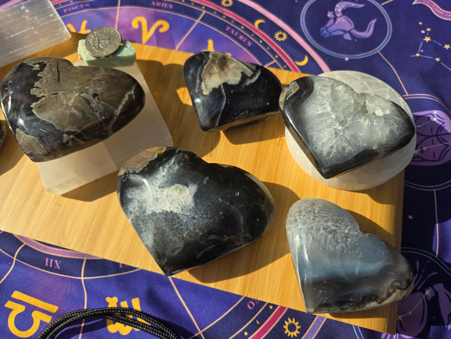 Volcano 🌋 Agate Hearts