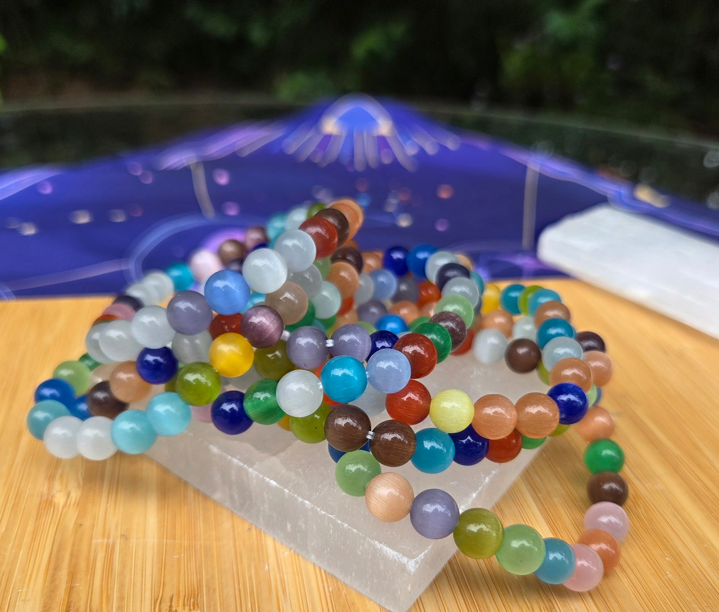 Rainbow 🌈 Selenite Bracelets