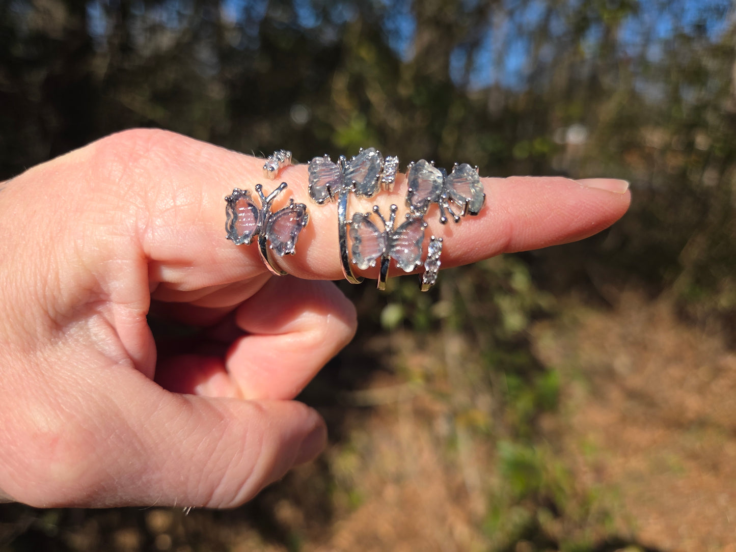 Blue Fluorite Butterfly 🦋 Ring