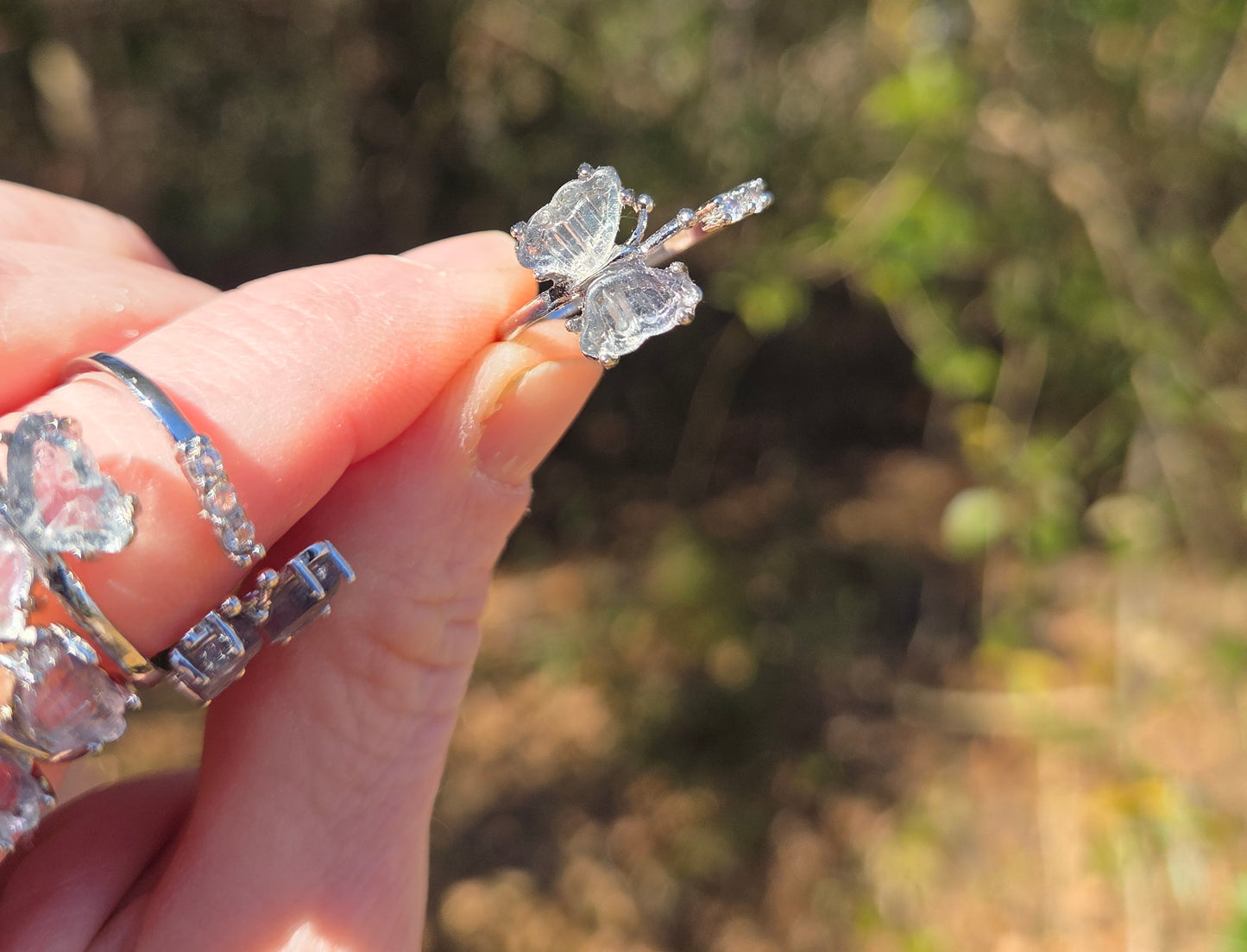 Blue Fluorite Butterfly 🦋 Ring