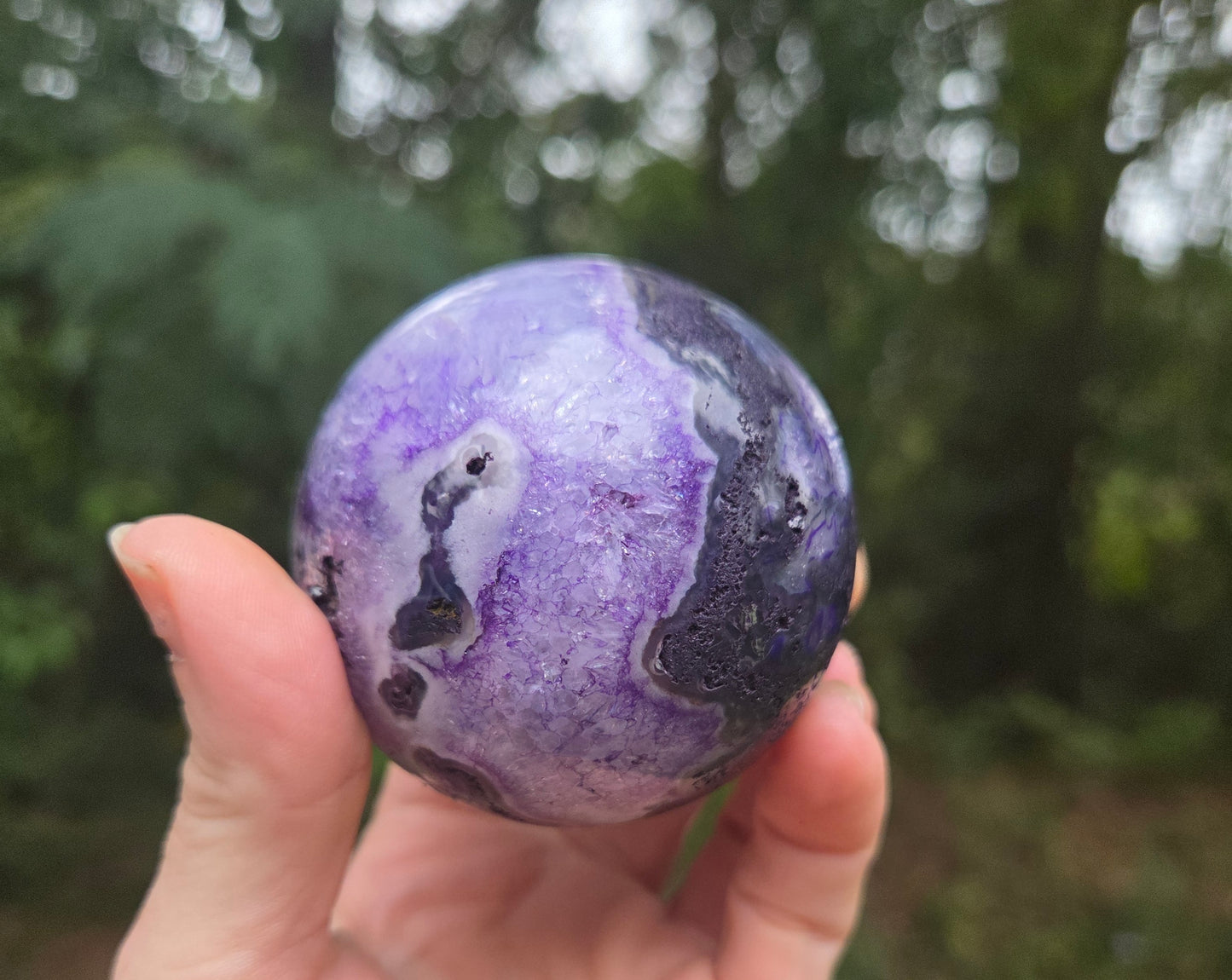 Purple Moss Agate Sphere #1