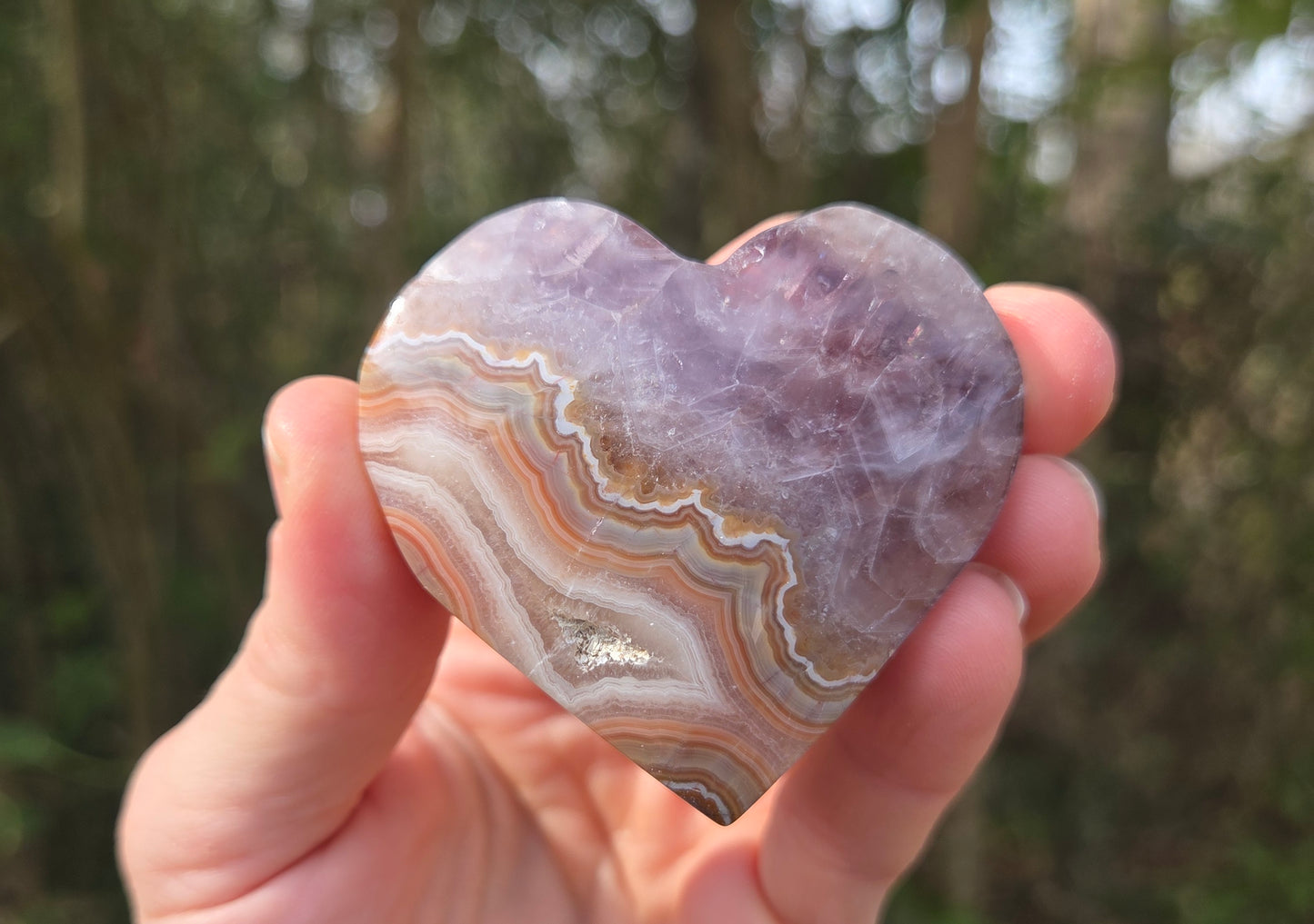 Amethyst Agate Hearts