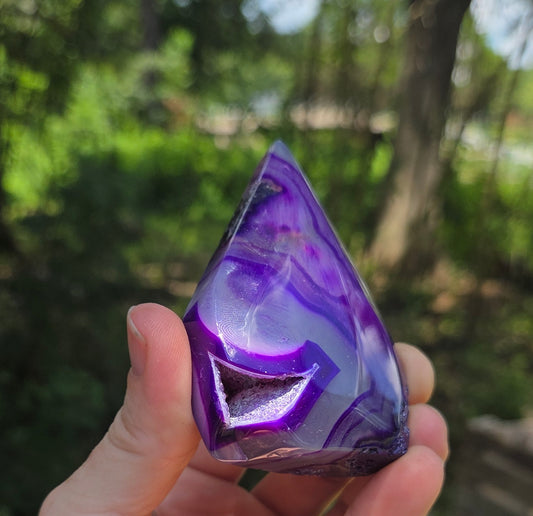 Purple Moss Agate Ornament
