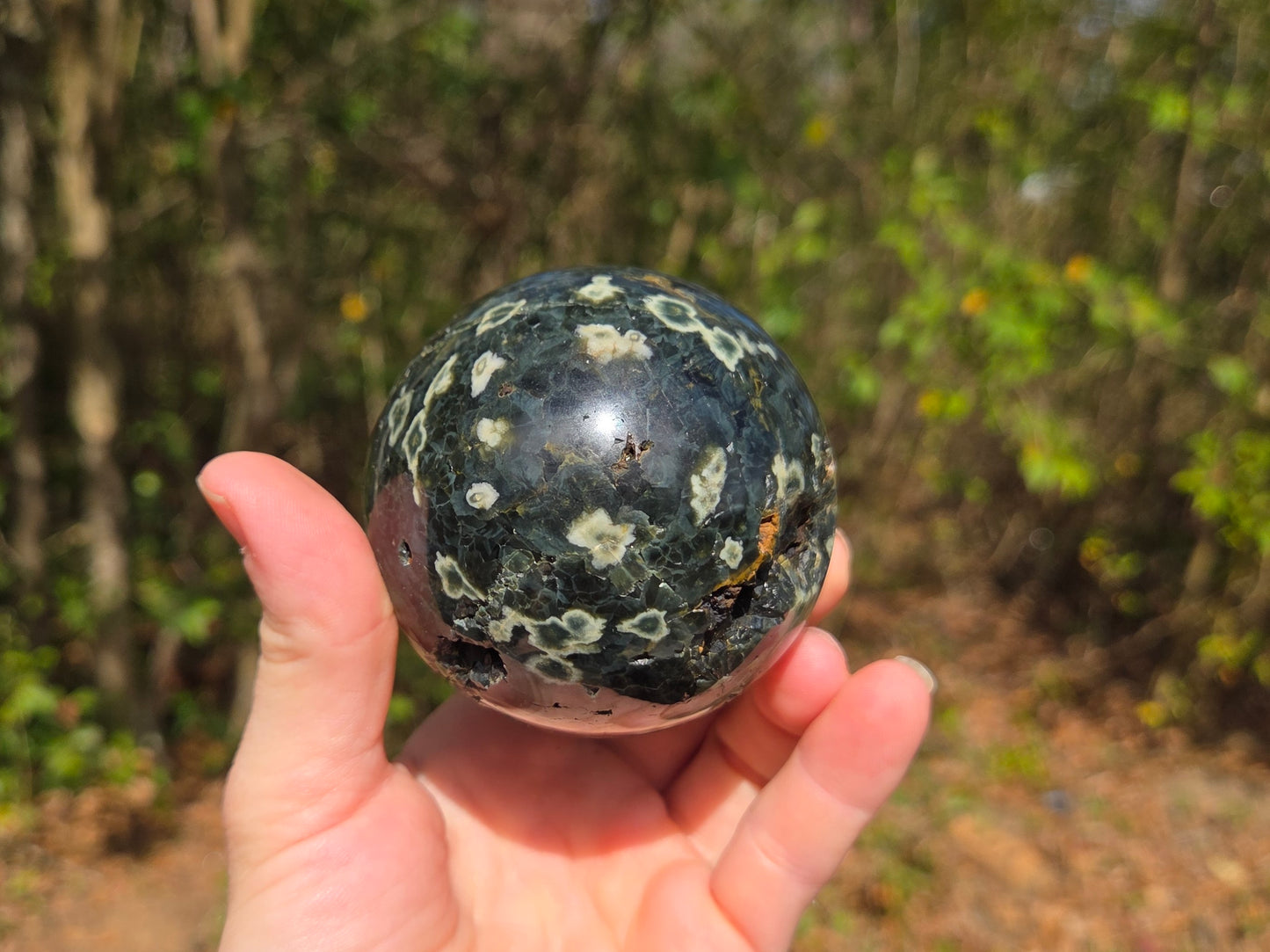 Druzy Ocean Jasper Spere