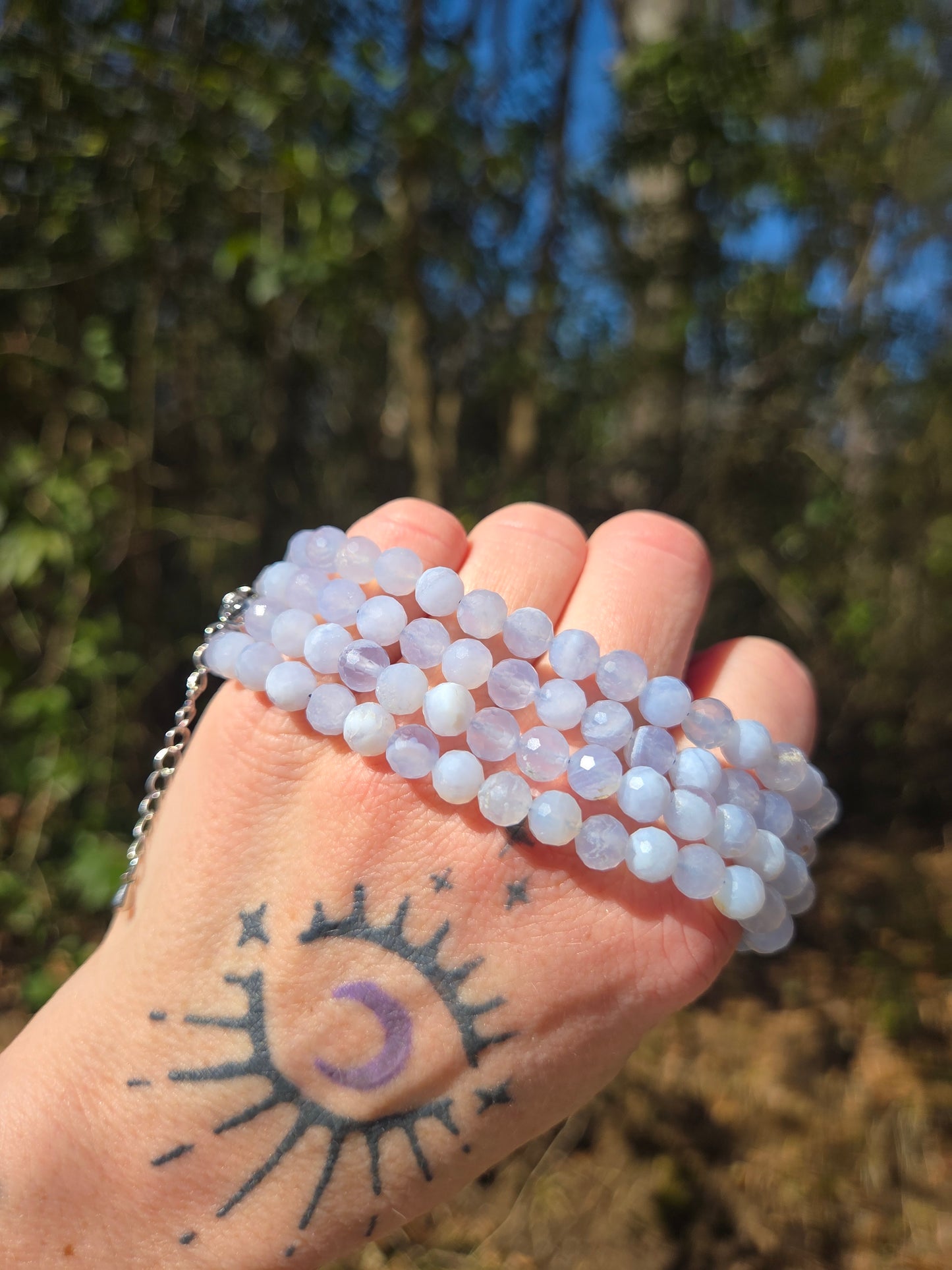 Faceted Blue Lace Agate Bracelets