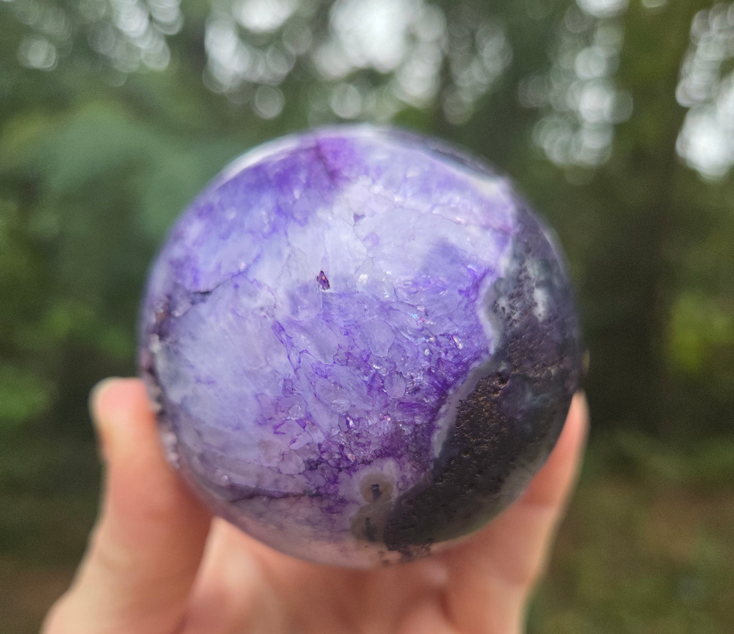 Purple Moss Agate Sphere #1