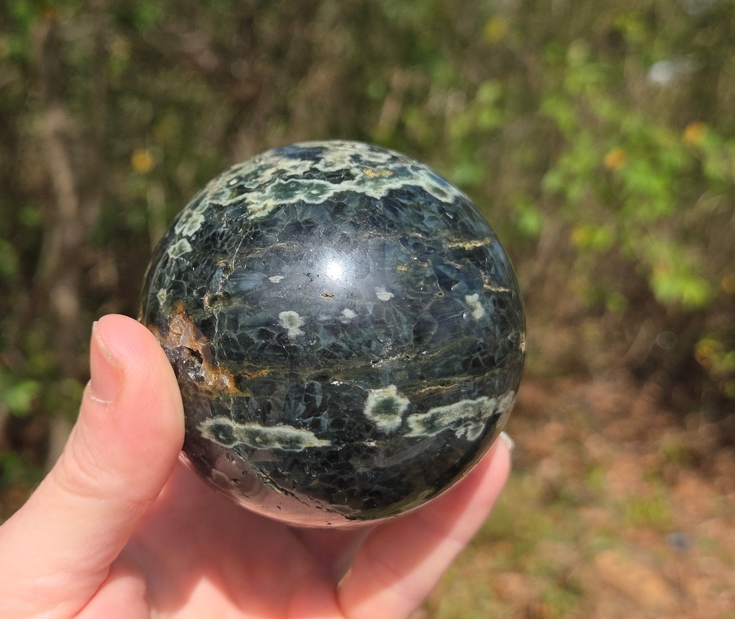Druzy Ocean Jasper Spere