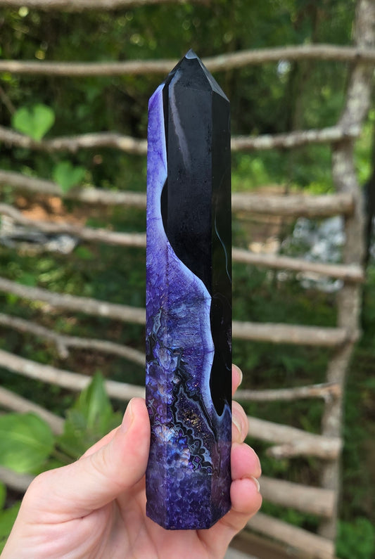 Purple & Black Sardonyx Tower