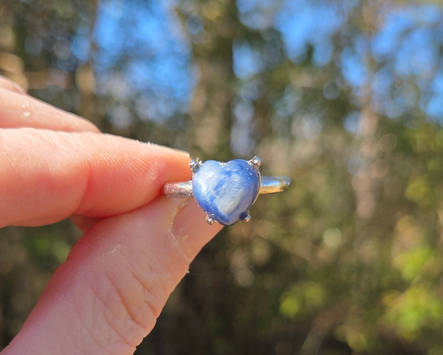 Blue Kyanite Heart 💙 Ring