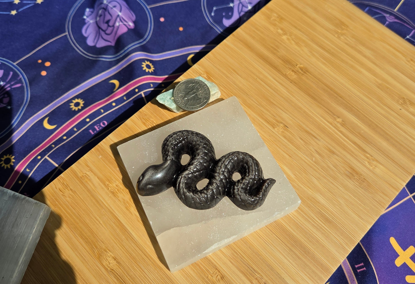 Silver Sheen Obsidian Snake