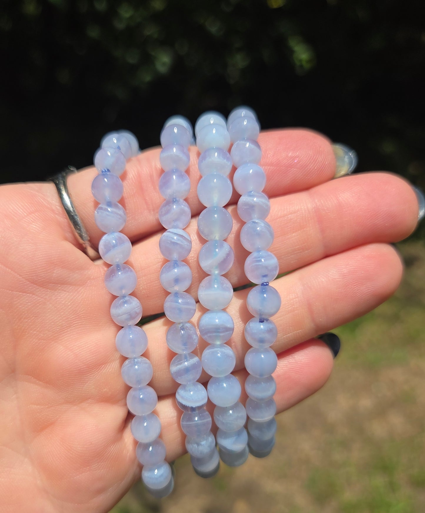 Blue Lace Agate Bracelets - High Quality