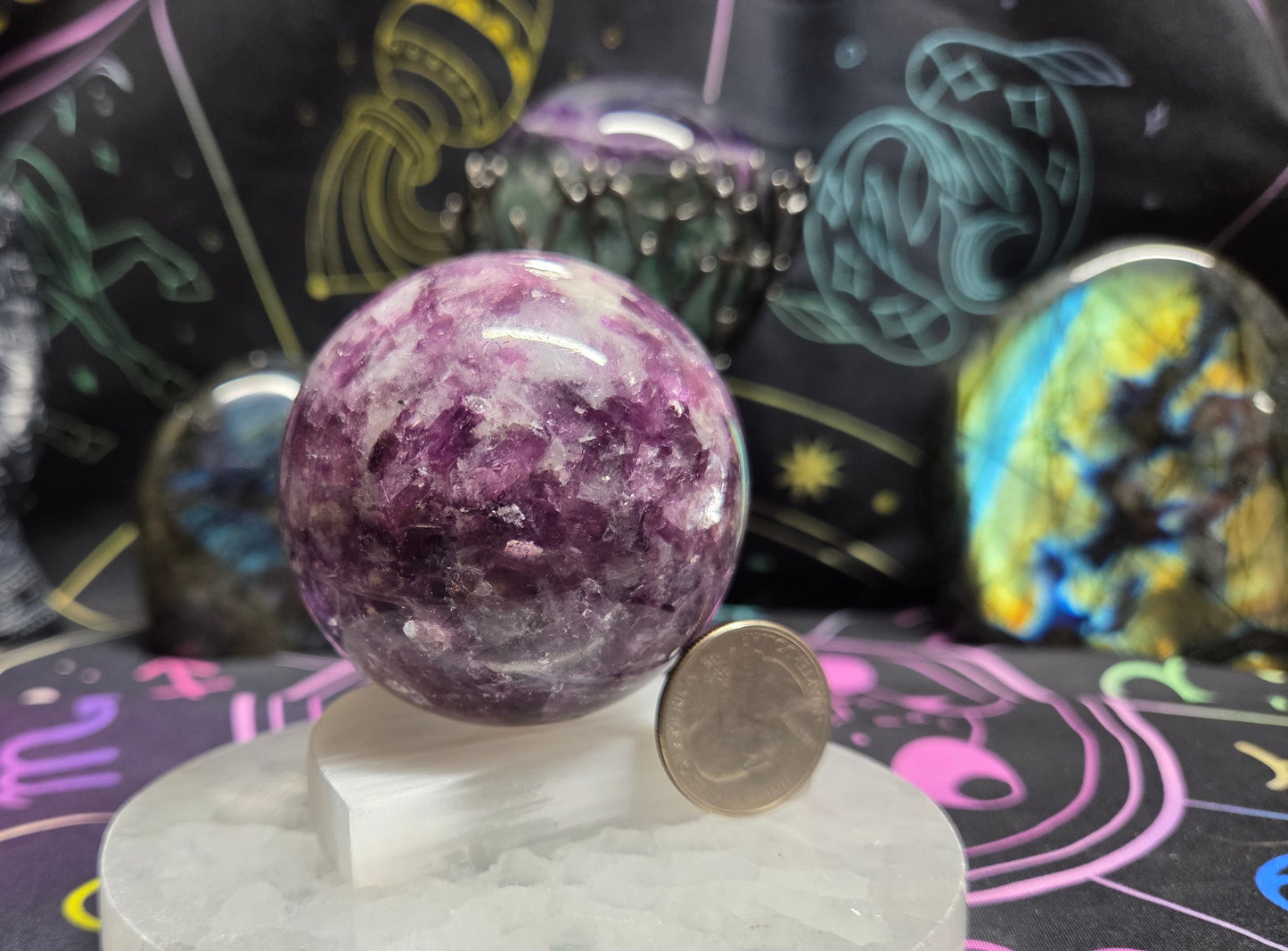 Lepidolite Sphere