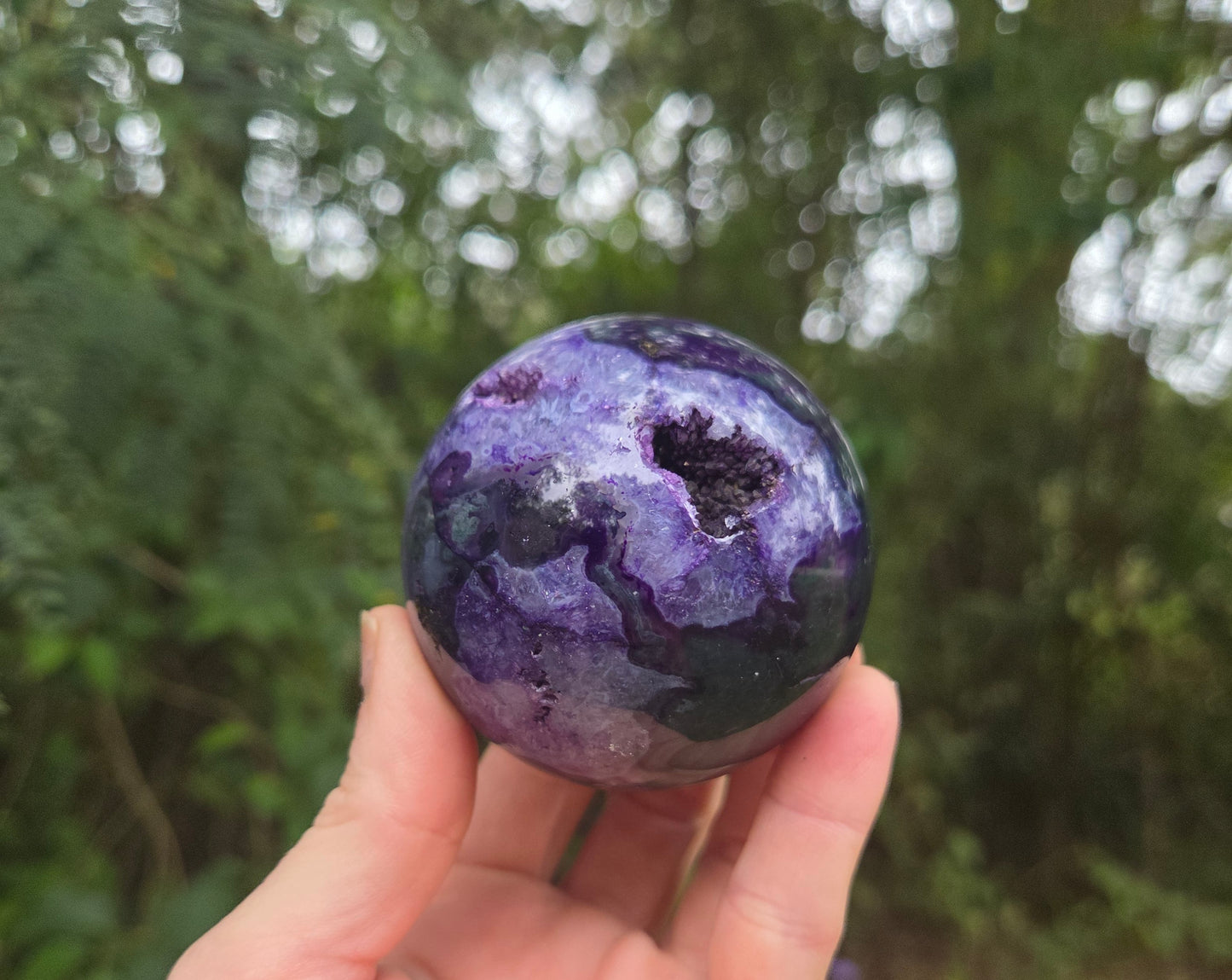Purple Moss Agate Sphere #2
