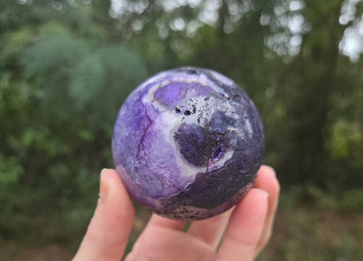Purple Moss Agate Sphere #1