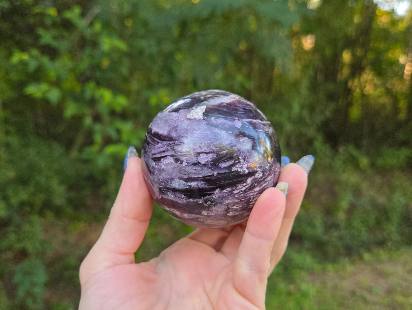 Gem Lepidolite Sphere💫