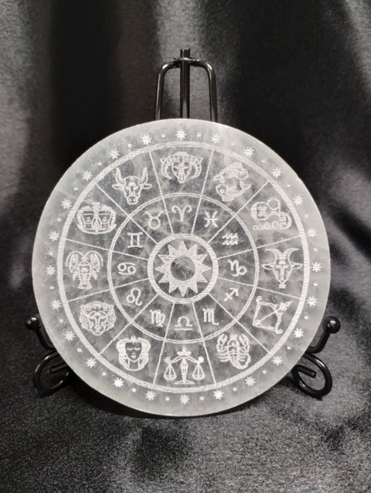 Zodiac Selenite Charging Plate