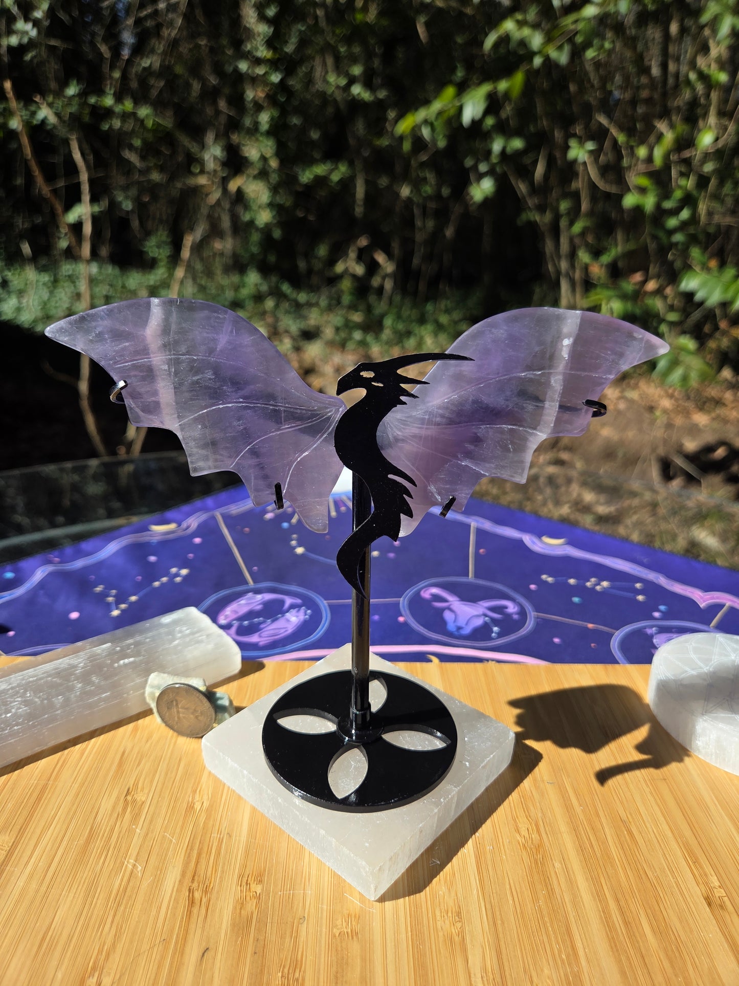 Purple Flourite Dragon Wings