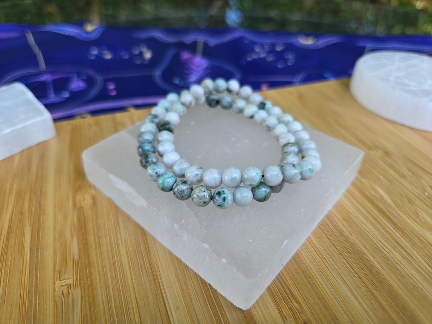 Inverted Moss Agate Bracelets